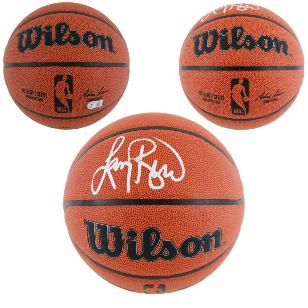 Larry Bird Signed Wilson Basketball with Beckett Witness